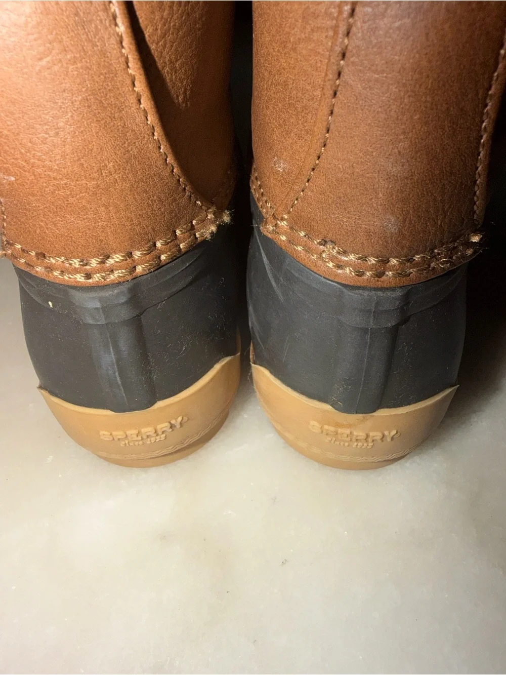 Sperry Kids Brown and Black Waterproof Duck Boots